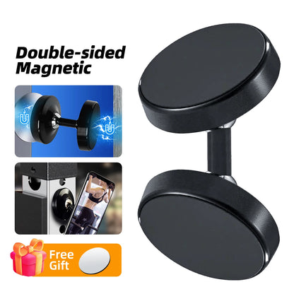 Double-Sided Magnetic Phone Holder for Samsung Xiaomi Huawei Dual Magnet Mount Stand Gym Kitchen Metal Surface