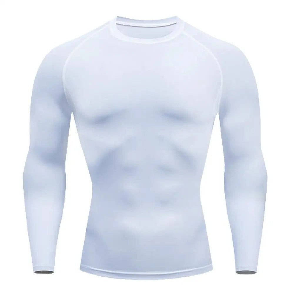 Men Bodybuilding Sports T-Shirt Long Sleeve Fitness Compression Running Tee Gift