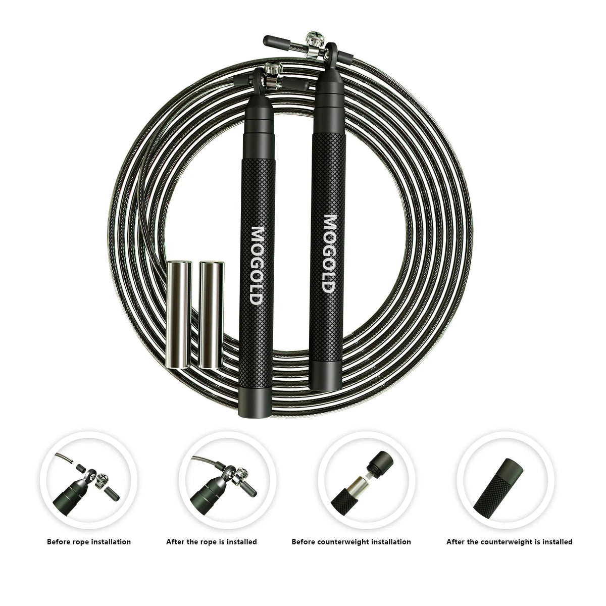 Crossfit Weighted Jump Rope Gym Fitness Sport, Cuerda Para Salto, Racing Rope Exercise Diet Jump Rope Workout Equipment Exercise