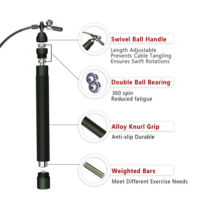 Crossfit Weighted Jump Rope Gym Fitness Sport, Cuerda Para Salto, Racing Rope Exercise Diet Jump Rope Workout Equipment Exercise