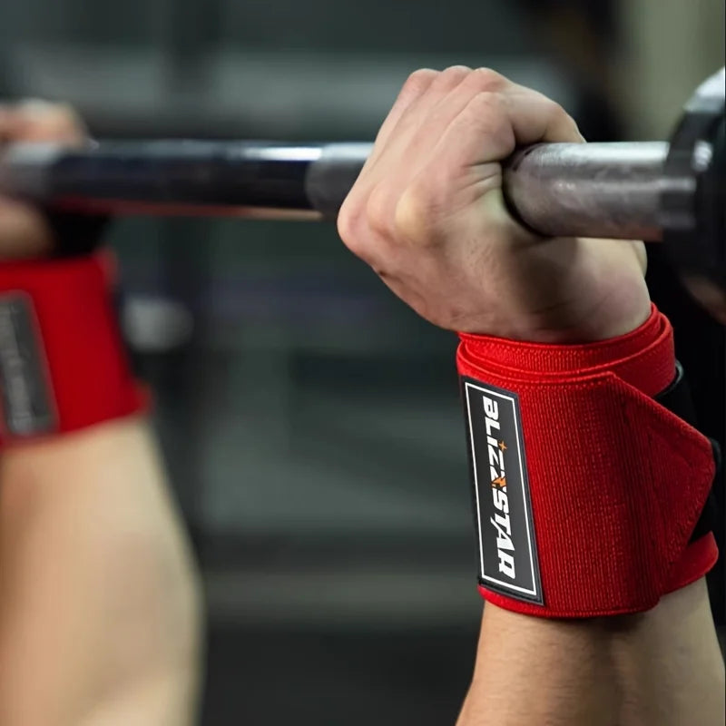 Gym Wrist Wraps for Weightlifting, Harden Wrist Support Straps, Fitness Wrist Brace Fit Deadlift, Bench Press, Strength Training