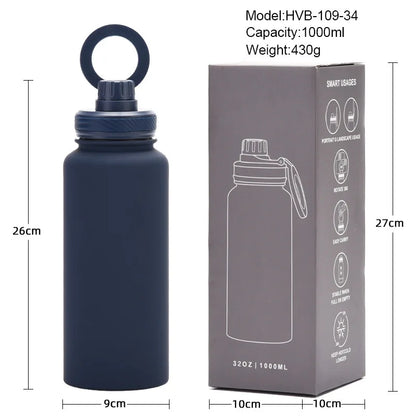 32Oz Double Wall Vacuum Flasks Insulated Stainless Steel Magnetic Magsafe Water Bottle with Phone Holder
