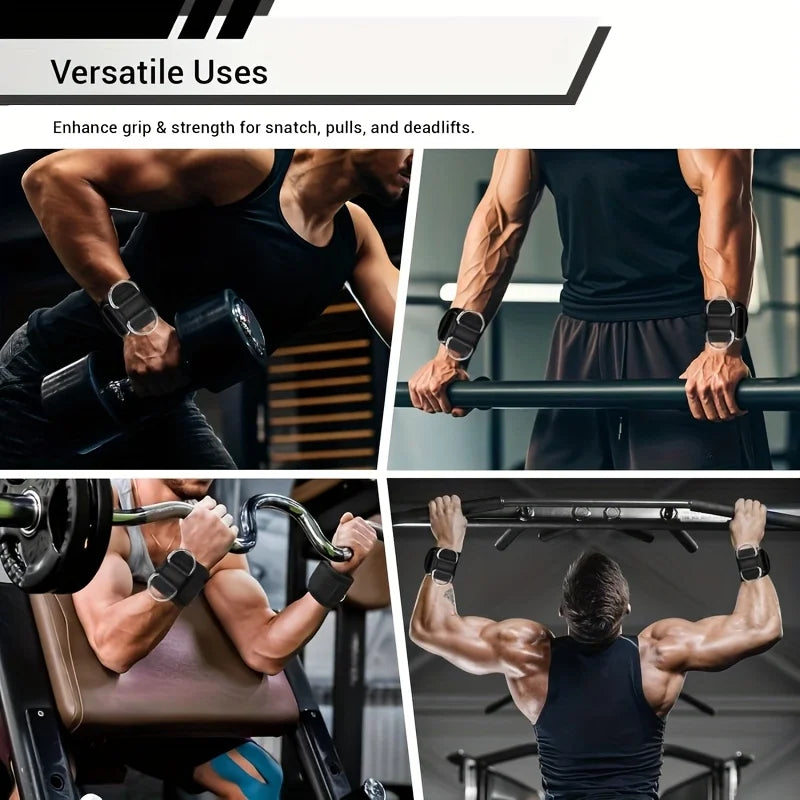 2-In-1Wrist Straps for Weightlifting, Weightlifting Straps with D Ring Deadlift Straps for Cable Machine Workout Gym Straps
