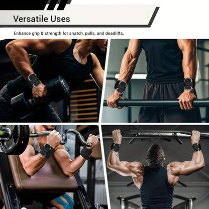 2-In-1Wrist Straps for Weightlifting, Weightlifting Straps with D Ring Deadlift Straps for Cable Machine Workout Gym Straps