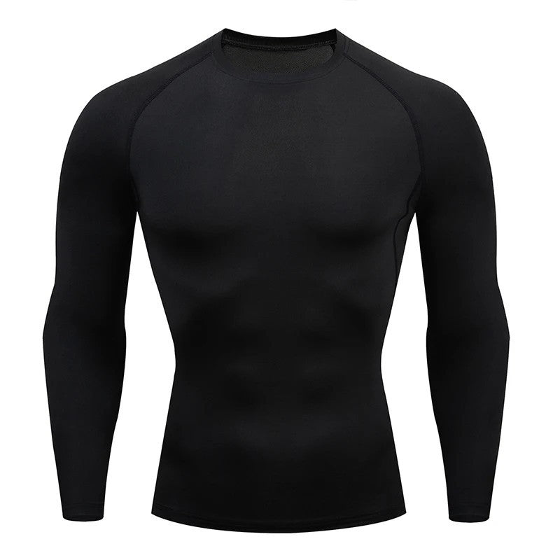 Men Bodybuilding Sports T-Shirt Long Sleeve Fitness Compression Running Tee Gift