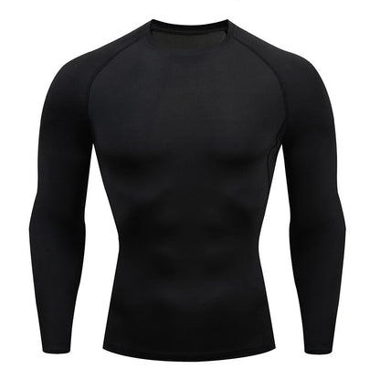Men Bodybuilding Sports T-Shirt Long Sleeve Fitness Compression Running Tee Gift