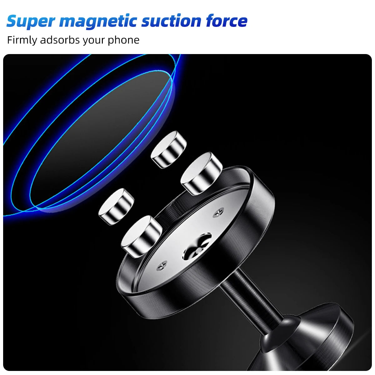 Double-Sided Magnetic Phone Holder for Samsung Xiaomi Huawei Dual Magnet Mount Stand Gym Kitchen Metal Surface