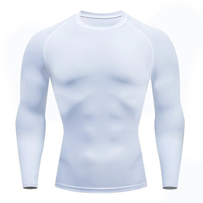 Men Bodybuilding Sports T-Shirt Long Sleeve Fitness Compression Running Tee Gift